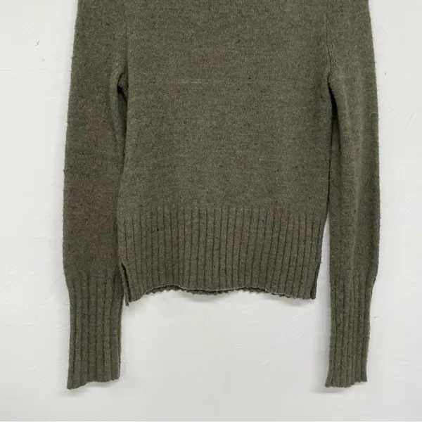 Madewell Olive Green Wool Rolled Mock Neck Pullover Sweater Womens XXS Winter - Image 9