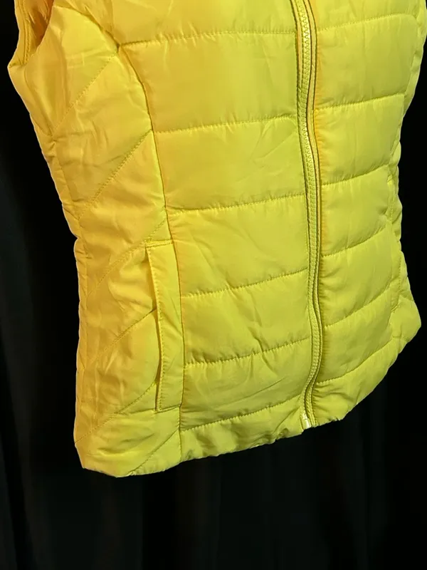 Aeropostale Women’s Lemon Yellow Quilted Puffer Vest XS NWT - Image 8