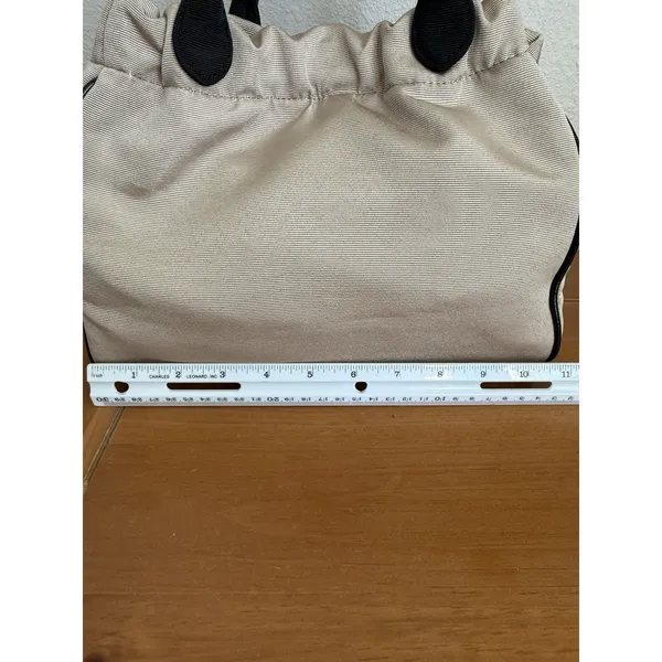 Vintage Talbots Purse‎ Satchel/Top Handle Bag Beige And Black - Image 5