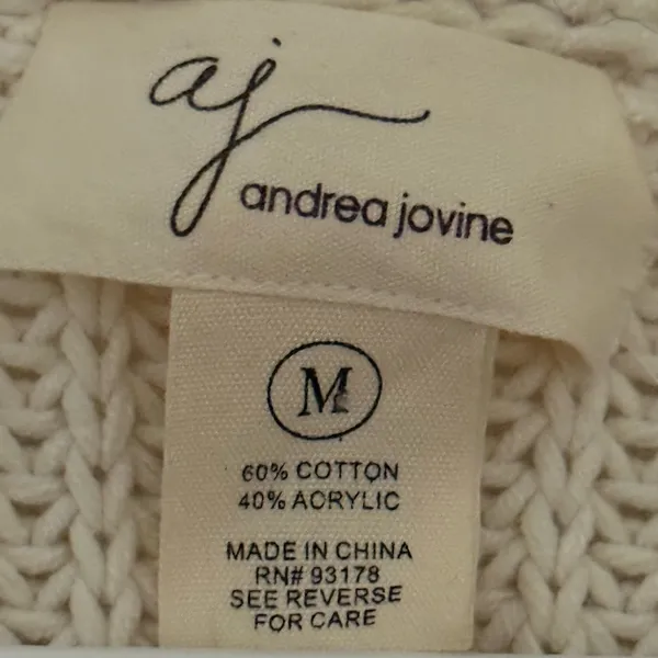 Andrea Jovine Cream Knit Cardigan - Image 10
