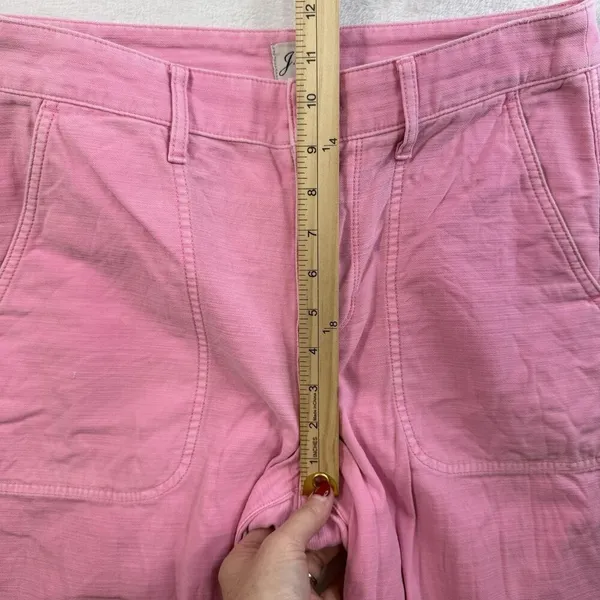 J. Crew Sz 4 Garment Dyed Foundry Pants Straight Leg Cotton Pink AP392 Woman's‎ - Image 12