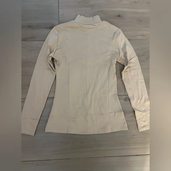 NEW Mock Mockneck Lightweight Base Layer Slim Fit Long Sleeve Shirt Top S - Image 2