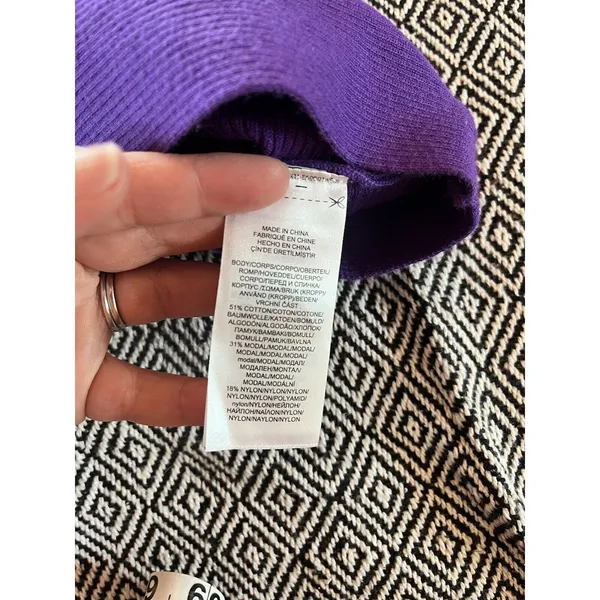 Lauren Ralph Lauren Purple Long Sleeve Top Women Size Large - Image 5