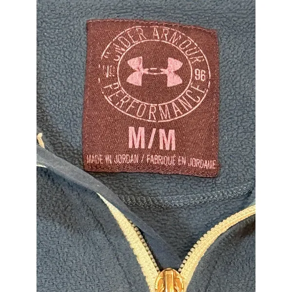Under Armour Performance Womens M Blue Fleece 1/4 Zip Mock Neck Pullover - Image 2