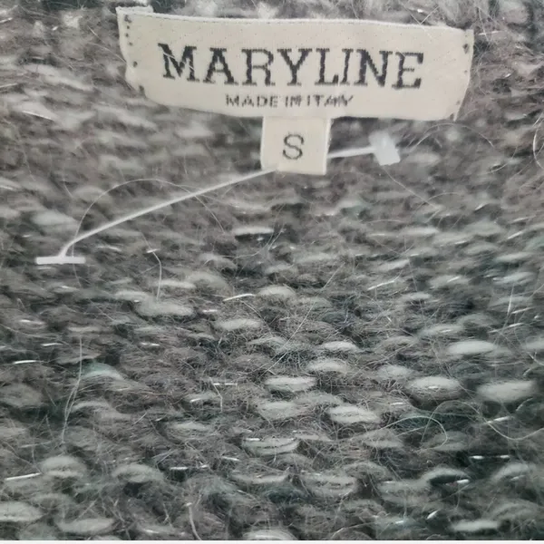 Maryline mohair wool cardigan sweater made in Italy metallic threading oversized - Image 7