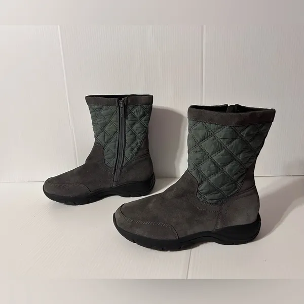 Land’s End #444681 winter upper-suede snow boots women size 8 B - Image 2