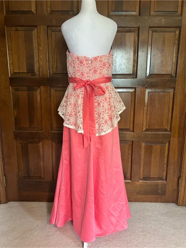 Mori Lee By Madeline‎ Gardner Bridesmaid Dress Prom Gown Pink w/ Shawl 14 - Image 7