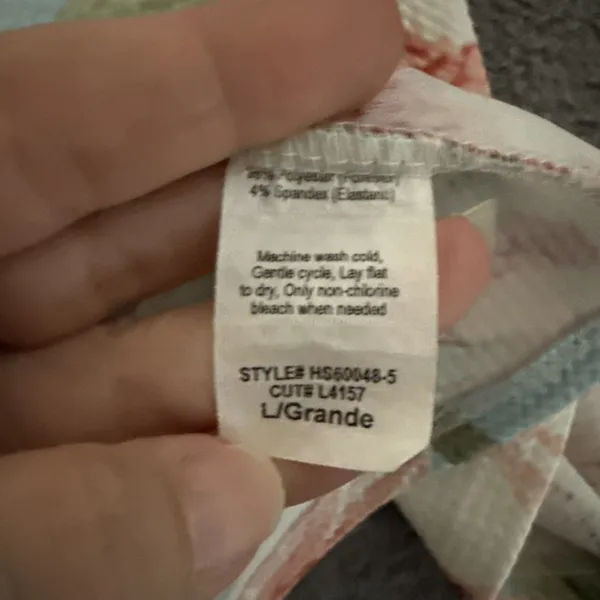 Le Lis Bold Floral Print Skirt Textured Size Large - Image 5