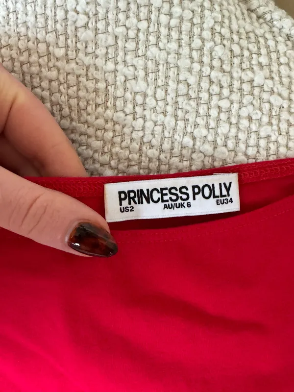 Princess Polly Karre Off the Shoulder Top Red - Image 4