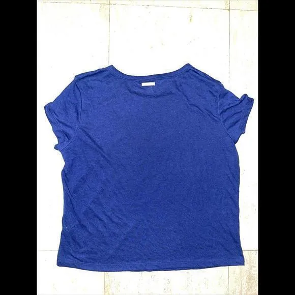 Victoria's Secret Small Blue Short Sleeve‎ Shirt Boxy Cropped - Image 3