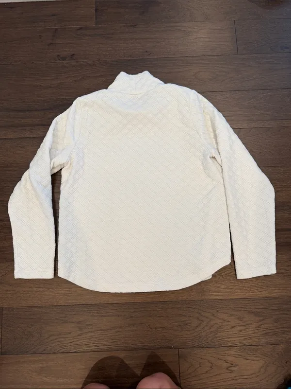 J. Crew Women’s Cream Diamond-Textured Turtleneck Sweater Size Small - C67-060 - Image 7