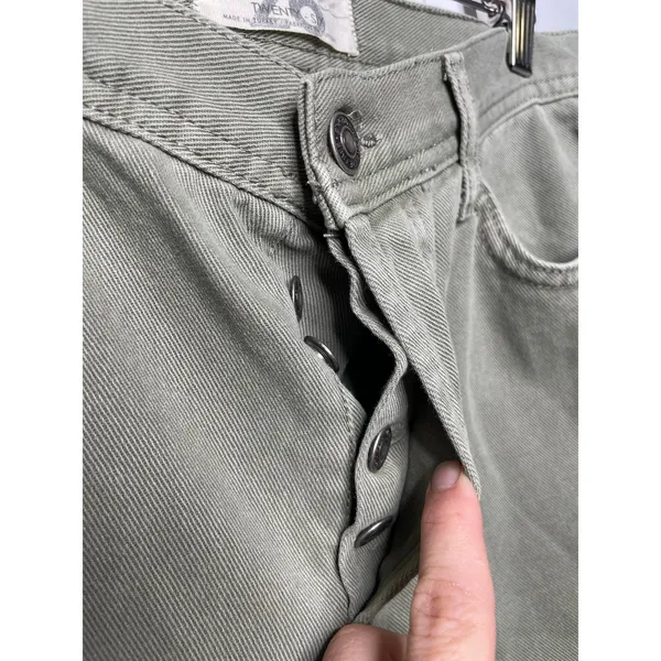 We The Free Maggie Mid Rise Olive Green Denim Jeans Womens Size 26 - Image 5