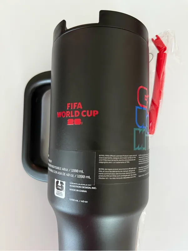 FIFA nwt black stainless steel 40 oz CAN MEX USA Travel Mug - Image 3