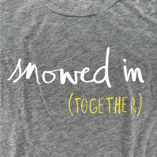 Aerie Gray Long Sleeve Shirt with “Snowed In (Together)” Print - Image 2