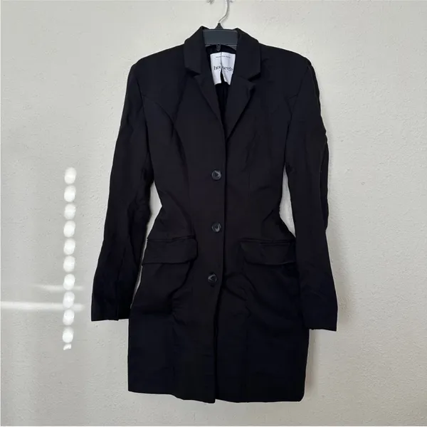 House of cb XS Tall Amia Black Blazer Mini‎ dress black - Image 6