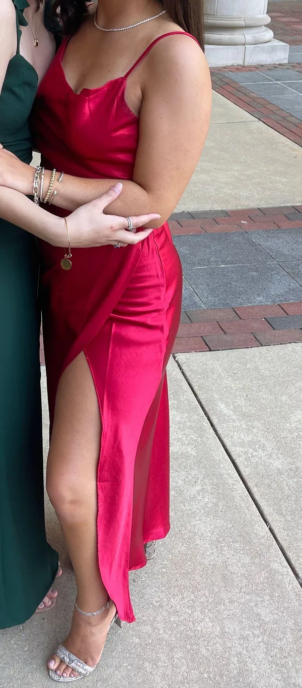 Selfie Leslie Red Formal Dress - Image 4