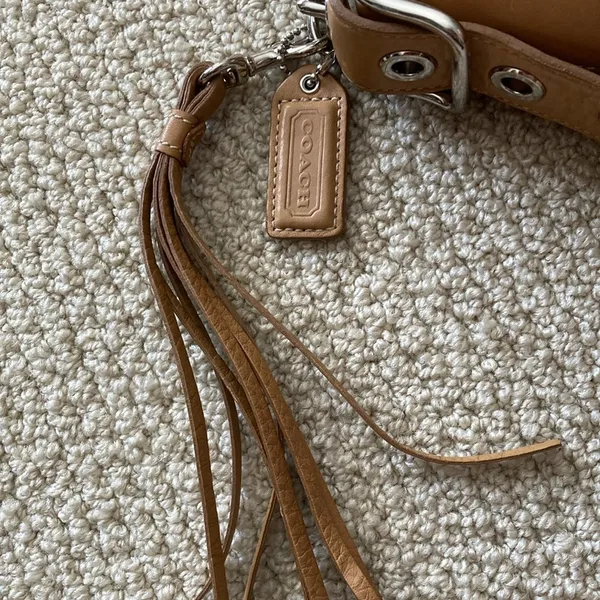 Coach Legacy East West Tassel Shoulder Handbag Vintage Leather J0693-F02188 Tan - Image 3
