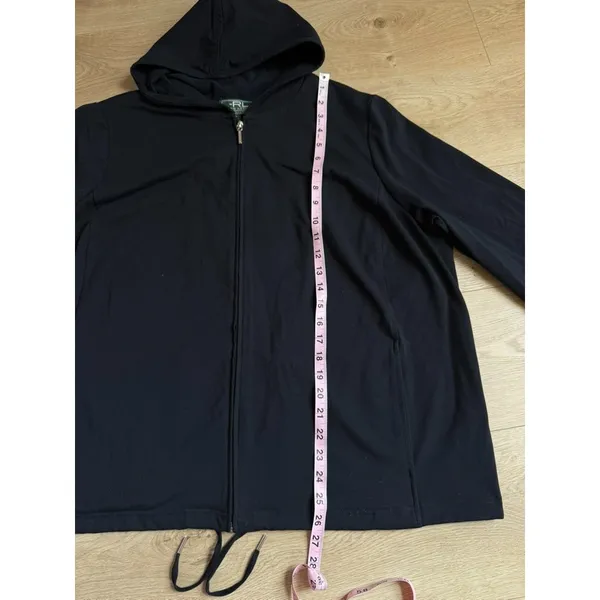 EUC LRL Lauren ralph Lauren active black athletic cotton stretch jacket size 3X - Image 4