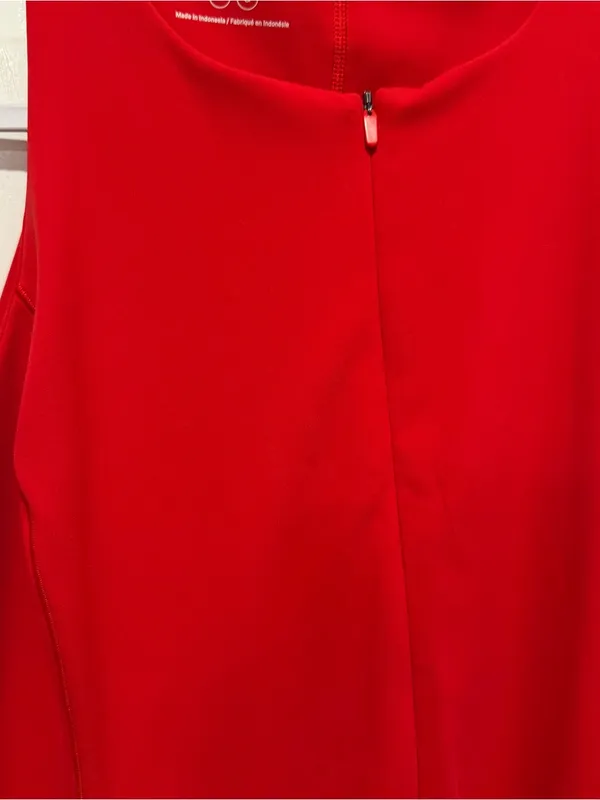 Spanx Red Sleeveless Ponte Dress Shaping Sheath Midi Size Large - Image 3