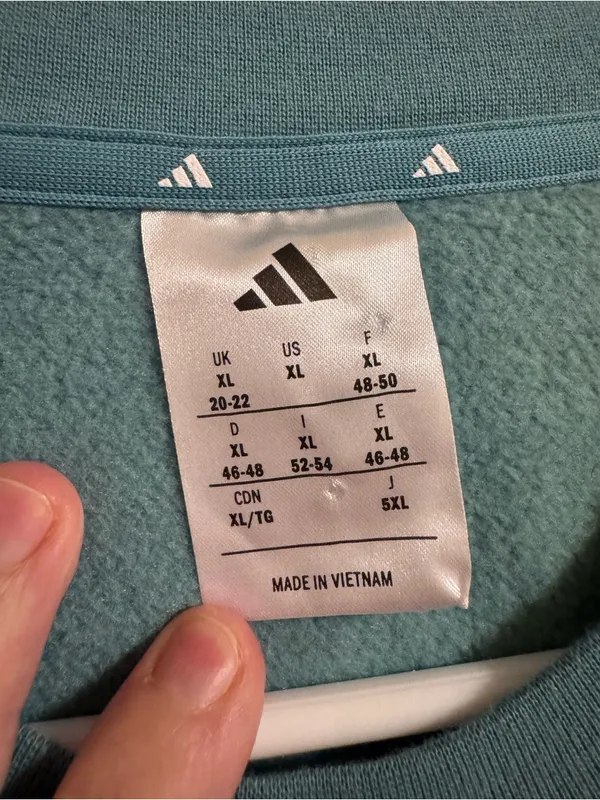 adidas Teal Crewneck Sweatshirt with Small Logo - Image 2
