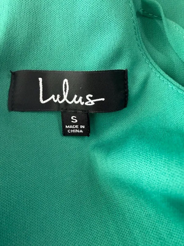Lulus Best Wishes Teal Green Halter Sleeveless Sheath Mini Dress Size S - Image 6