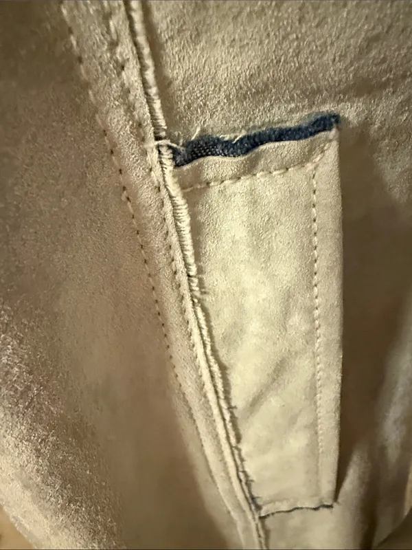 Wilson's Leather Light Blue Suede Button-Front Jean Jacket - Image 2