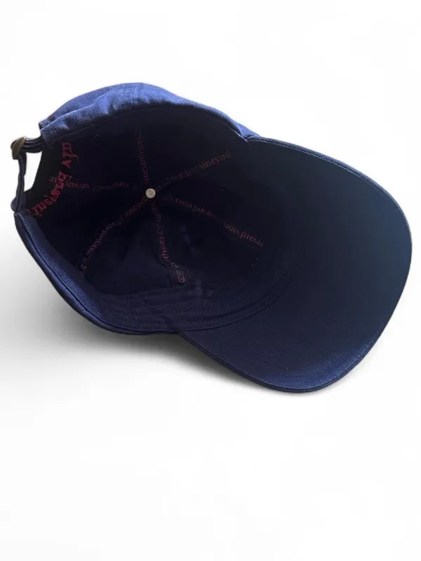 Vineyard Vines Navy Baseball Cap with Pink Whale Embroidery Coastal Preppy - Image 3