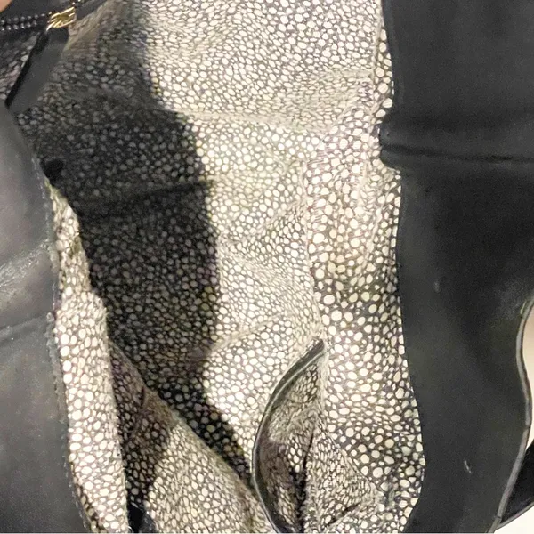Loeffler Randall Black Soft Pebbled Leather Studded Hobo Shoulder Bag - Image 4
