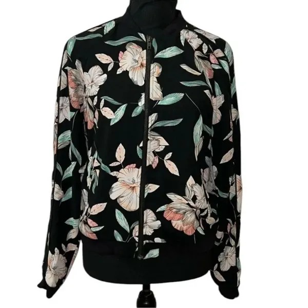 Decree Floral Print Bomber Jacket(Size Medium) - Image 2