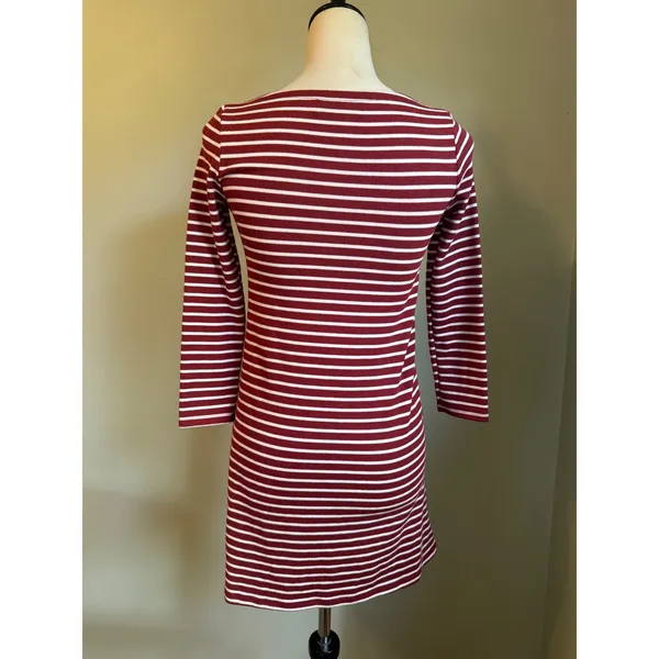 Hollister Red White Striped Long Sleeve Pocket Mini Dress XS y2k academia dainty - Image 3