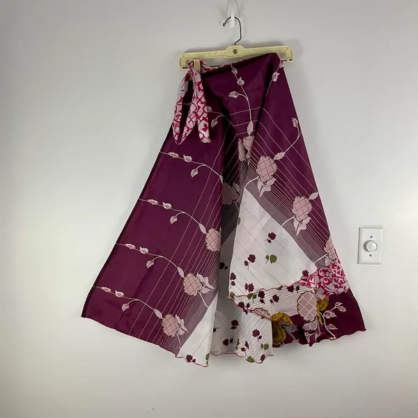 Reversible Maxi Wrap Skirt BINS921 Purple - Image 3