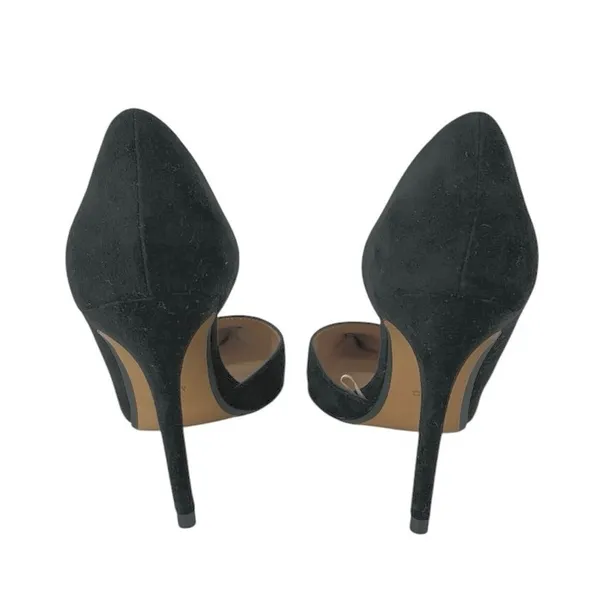 MNG Mango Audrey Black Pointed Toe Stiletto Heels Half D'Orsay Pumps Shoes Sz 36 - Image 3