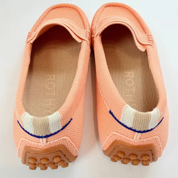 Rothy's The Daily Driver Coral Orange Knit Loafers Shoes Women's Size 7 - Image 4