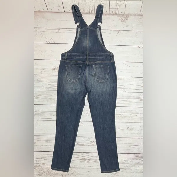 Gap Factory Store Indigo Denim Overalls, Size Small - Image 3