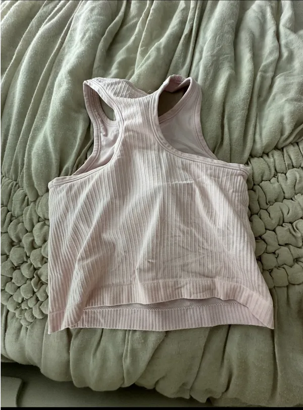 Lululemon Pink Cropped Tank - Image 3
