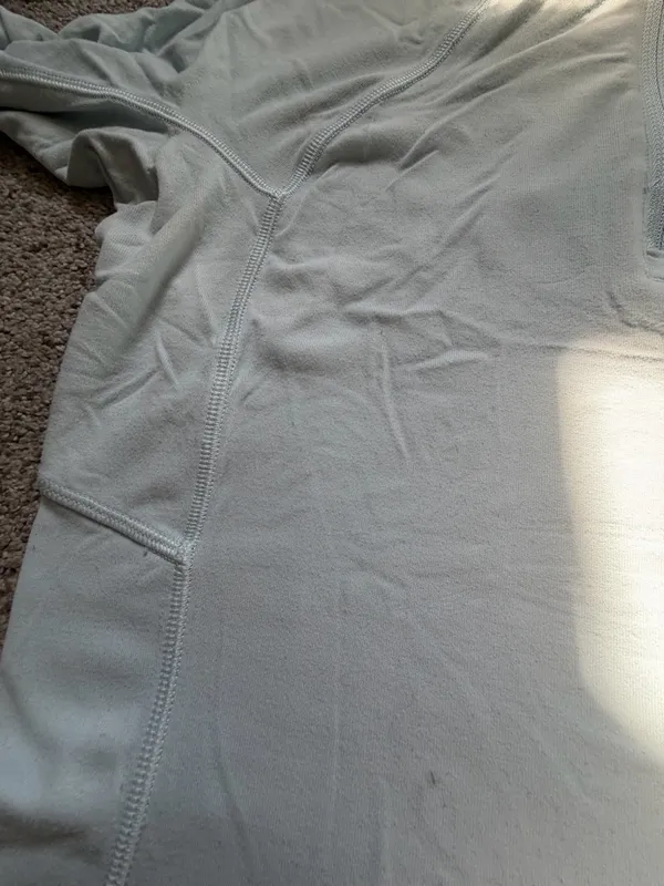 Lululemon Its Rulu Run Cropped Half Zip in Powder Blue Size 8 Athletic Pullover - Image 12