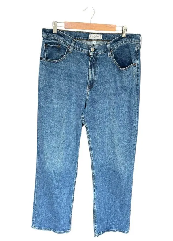 Abercrombie - Curve Love Mid Rise Baggy Jean Sz 32/14 - Image 9
