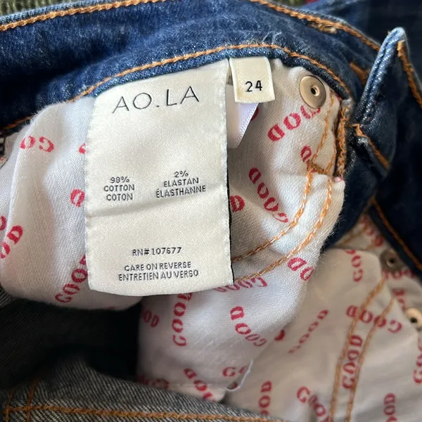 Alice + Olivia Dark Blue Denim High Rise Skinny Jeans - Image 4