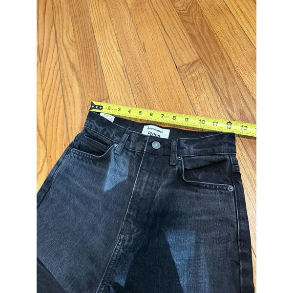 Reformation Wilder High Rise Wide Leg Jeans in Black Size 25 - Image 6