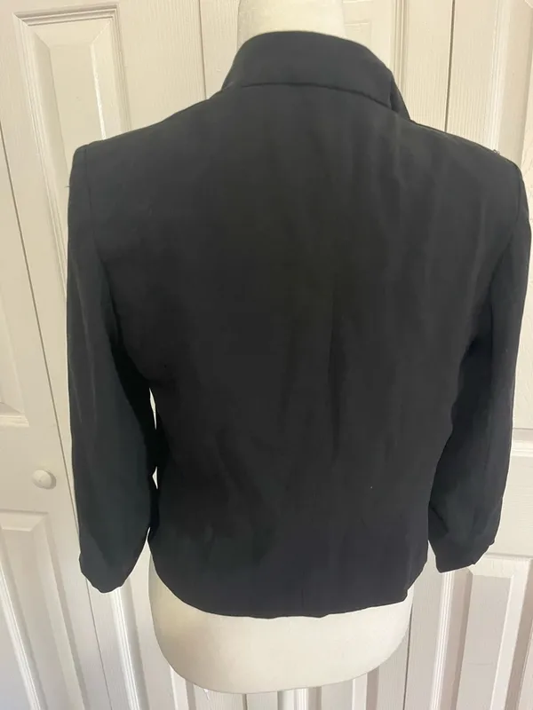 Aritzia Babaton Power Blazer Black Minimalist Size 2 - Image 2