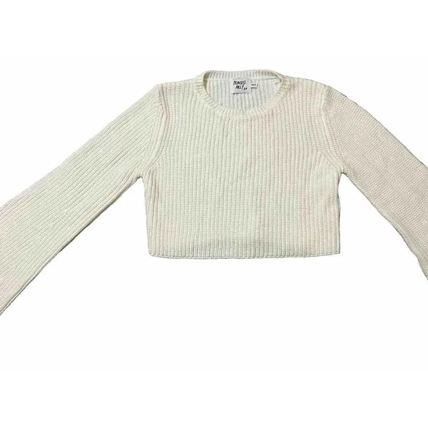 Princess Polly xx Ivory Cream Knit Crop‎ Sweater - Image 2