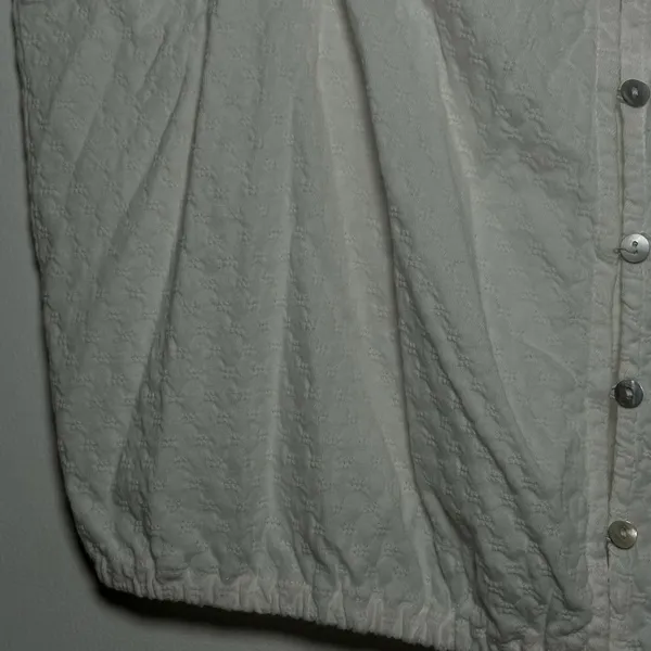 Lucky Brand White Eyelet Crop Top Button Front Square Neck Women's‎ Size L - Image 9