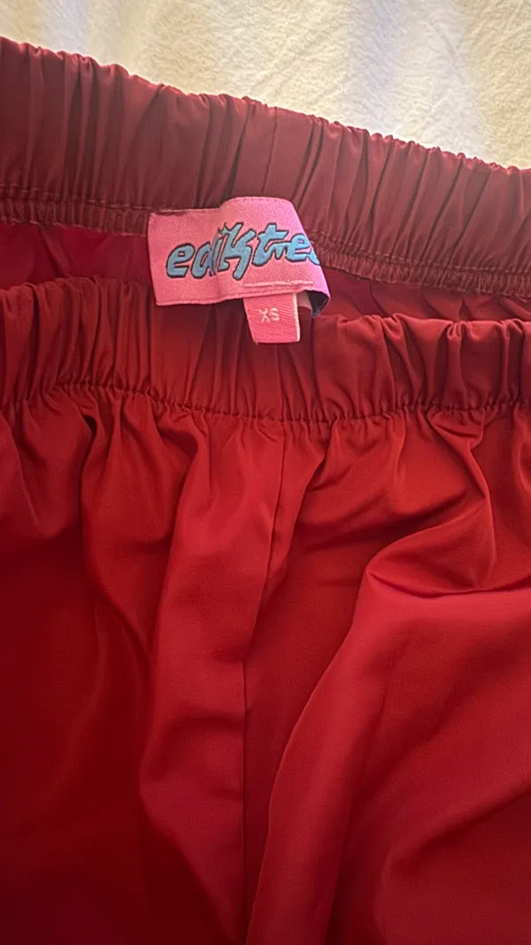 Edikted Track Pants In Red - Image 2