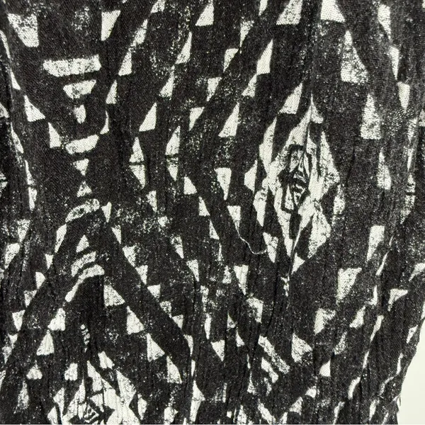 Y2K Mudd Black &‎ White Geometric Print Sleeveless Front Slit Maxi Dress Sz XL - Image 7