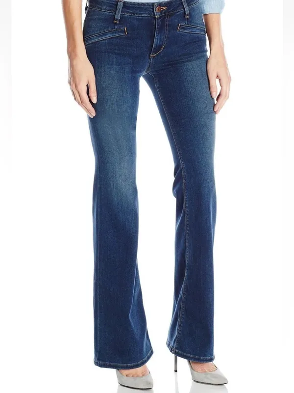 Joe's Jeans Deep Blue flawless the mustang Flared Wide-Leg Jeans size 28. - Image 2