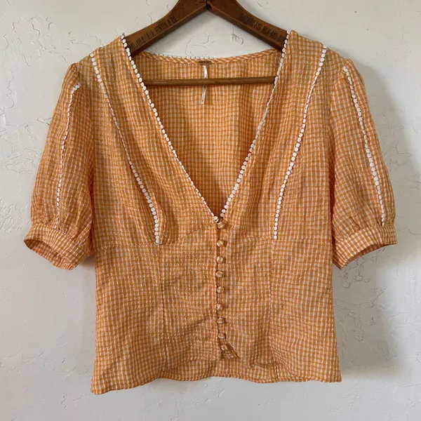 Free People Gingham Top - Image 3