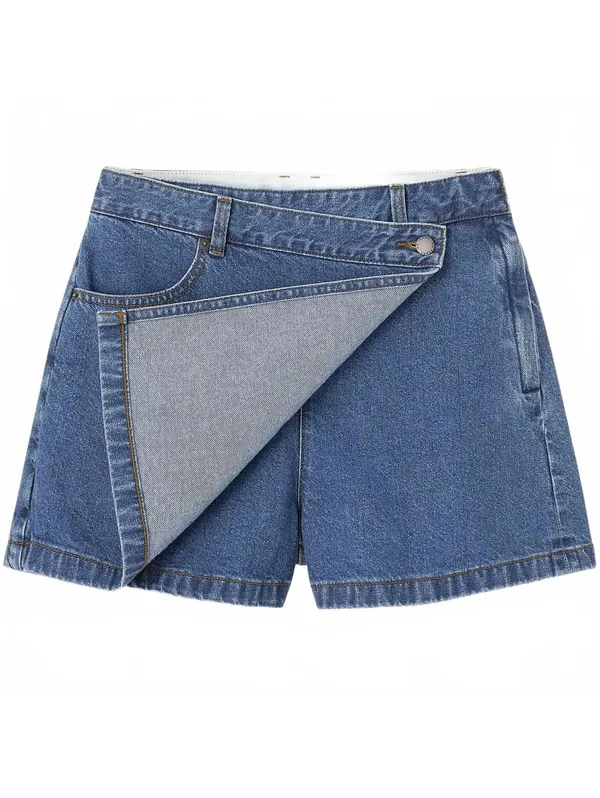 Uniqlo GU Denim Wrap Skort NWT Medium Blue Wash XS - Image 8