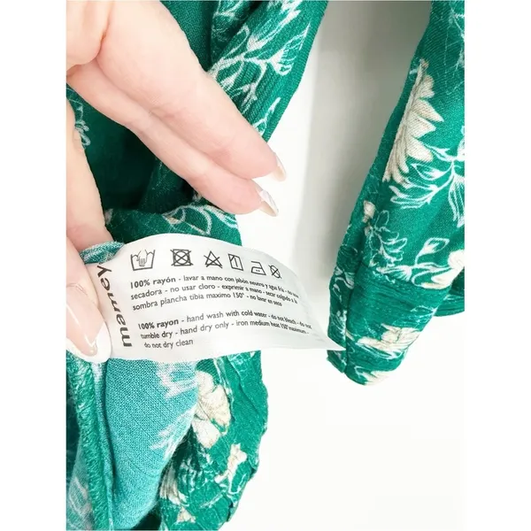 NWT Mira Boutique‎ Mamey Beachwear Daphne Floral Tunic Women's S Green Vacation - Image 6