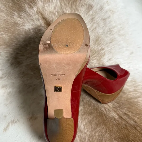 Pour La Victoire Platform Peep‎ Toe Pumps Size 7.5 B88 - Image 12