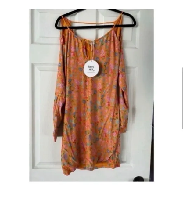 Princess Polly Orange Floral Dress Mini - Image 4